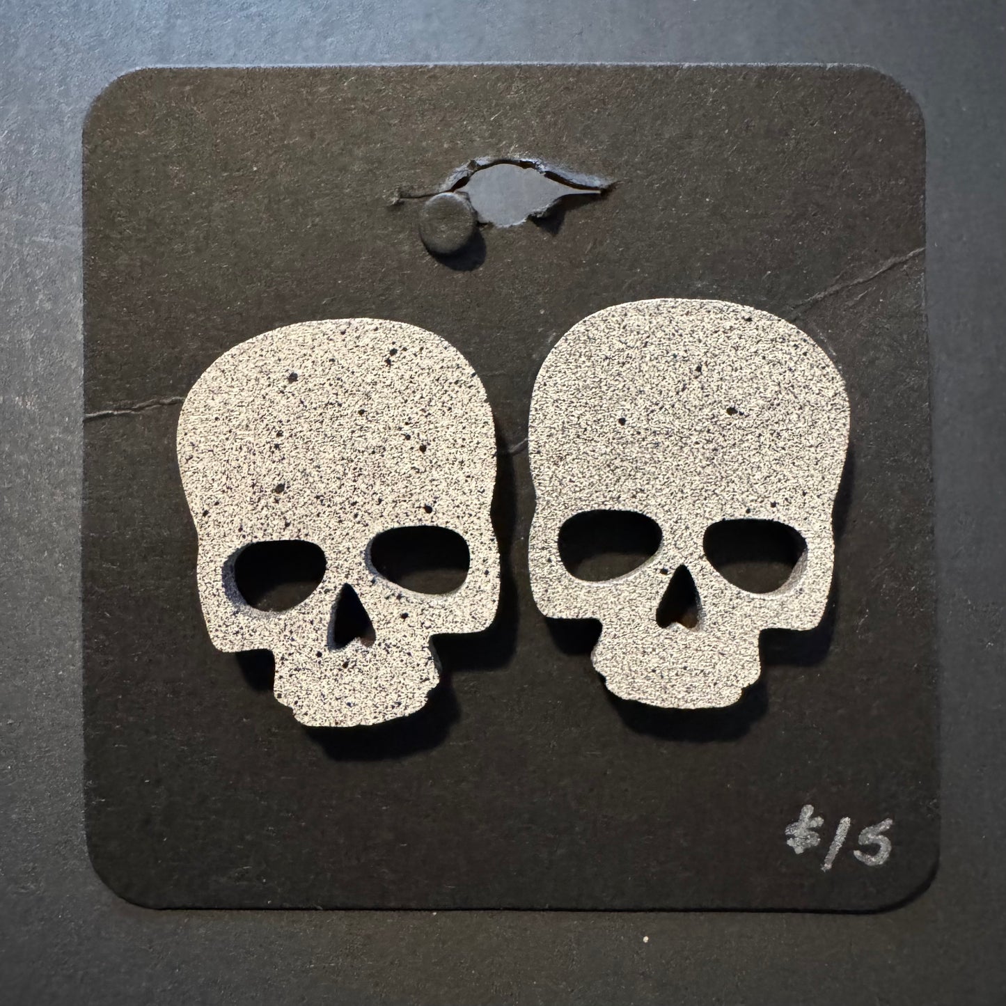 Skull Wood Earrings