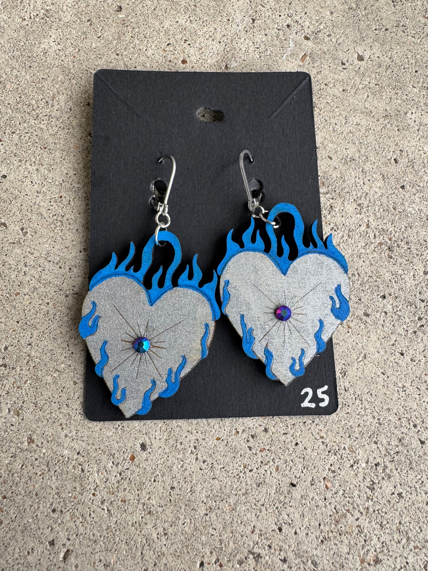 ACOTAR Wood Heart Earrings