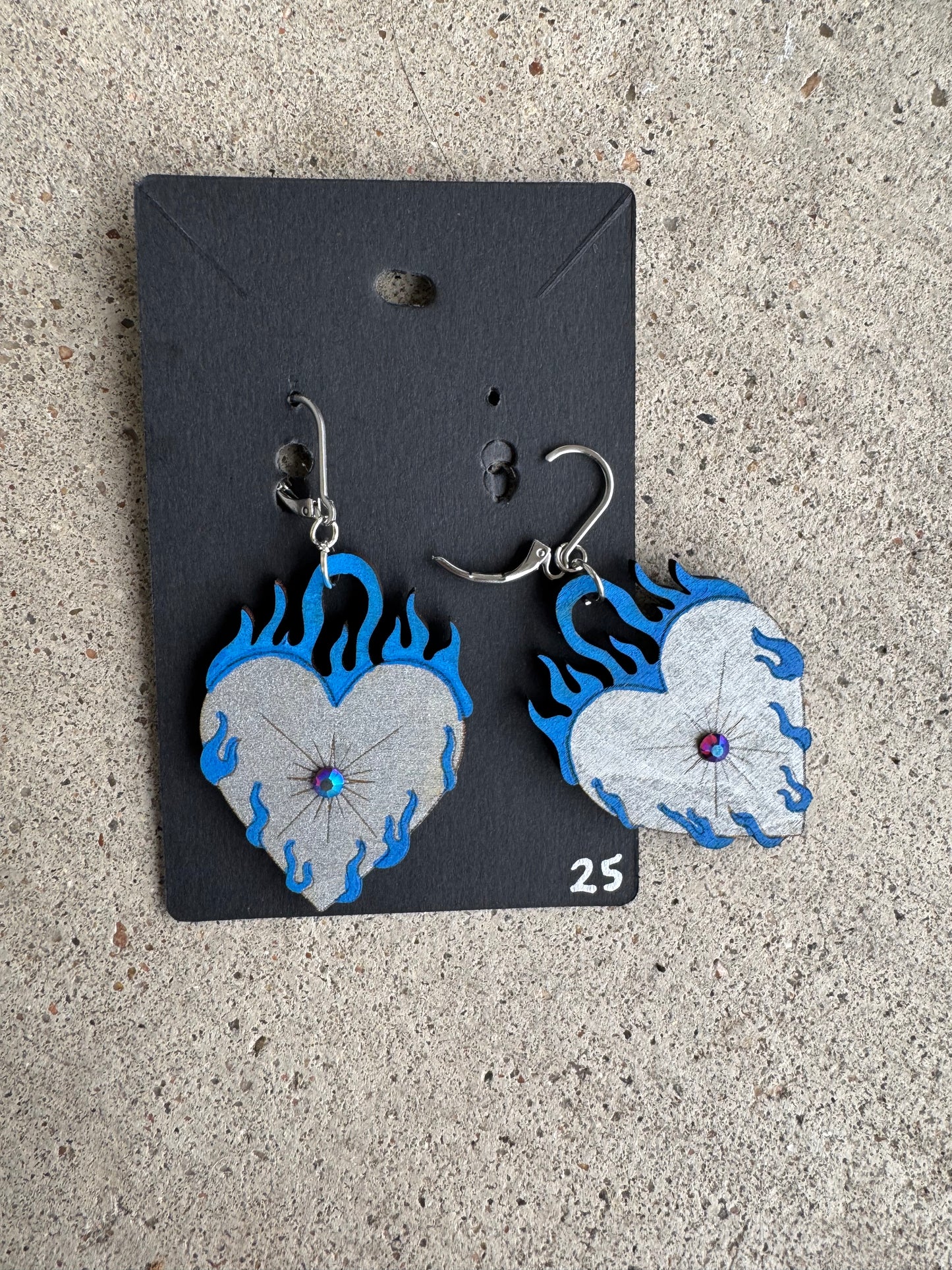 ACOTAR Wood Heart Earrings